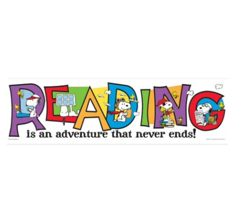 Peanuts Reading is an Adventure Banner