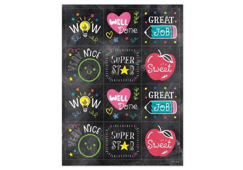 Creative Teaching Press Chalk It Up! Colorful Chalk Reward Stickers*