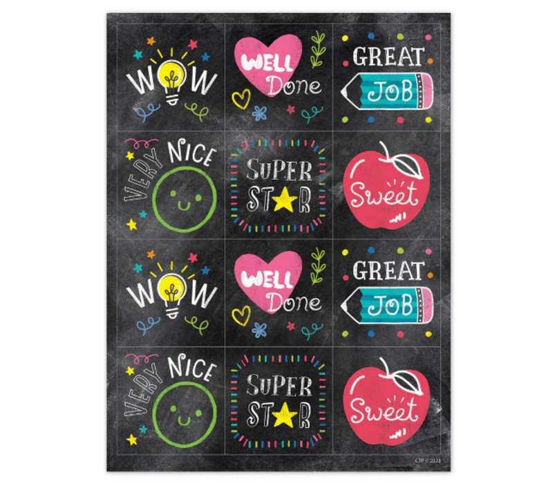 Chalk It Up! Colorful Chalk Reward Stickers*