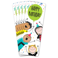 Stick Kids Happy Birthday Bookmark