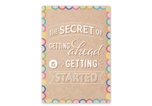Creative Teaching Press Krafty Pop - The Secret of Getting Ahead Inspire U Poster