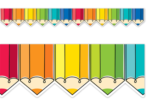 Creative Teaching Press Core Decor Colourful Doodle Pencil Border EZ Border