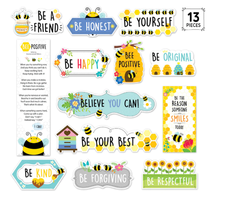 Busy Bees Positive Mini Bulletin Board Set
