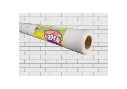 Teacher Created Resources Better Than Paper Bulletin Board Roll - White Subway Tile*