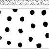 Teacher Created Resources Black Painted Dots on White Straight Border Trim