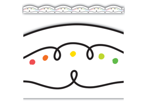 Teacher Created Resources Squiggles and Colorful Dots Die-Cut Border Trim
