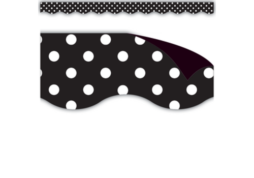 Teacher Created Resources Black Polka Dots Magnetic Border