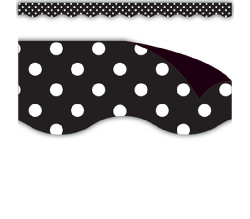 Black Polka Dots Magnetic Border