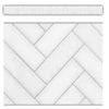 Teacher Created Resources Modern Farmhouse White Herringbone Straight Border Trim*