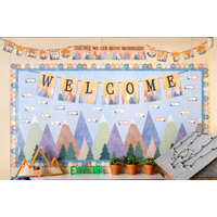 Moving Mountains Blue Straight Border Trim*