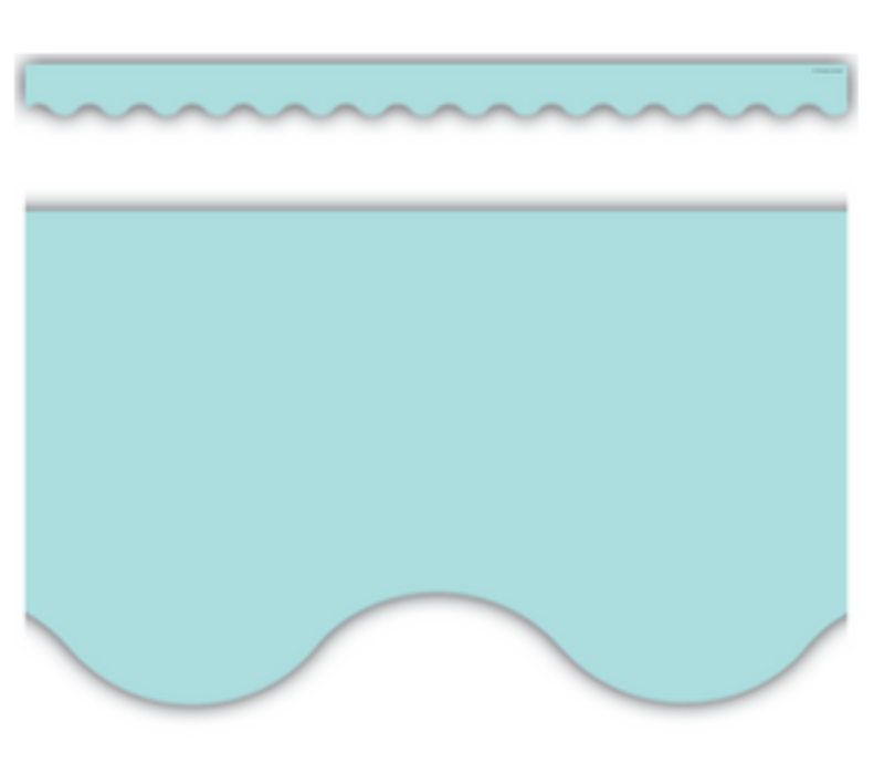 Pastel Blue Scalloped Trim*