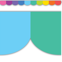 Colorful Scalloped Die-Cut Border Trim