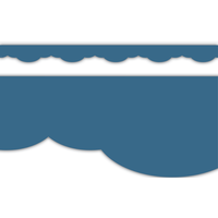 Slate Blue Fancy Scallops Border Trim*