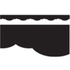 Black Fancy Scallops Border Trim*