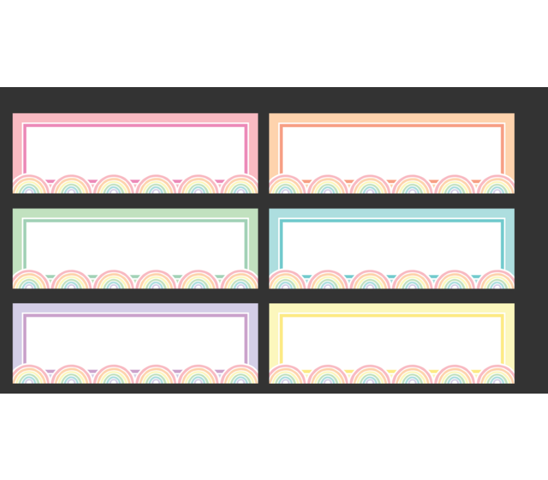 Pastel Pop Rainbow  Magnetic  Labels