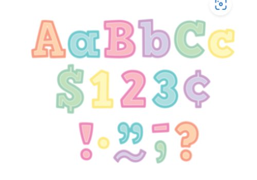 Teacher Created Resources Pastel Pop Bold Block 4" Letters Combo Pack*