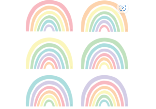 Teacher Created Resources Pastel Pop Rainbows Accents*
