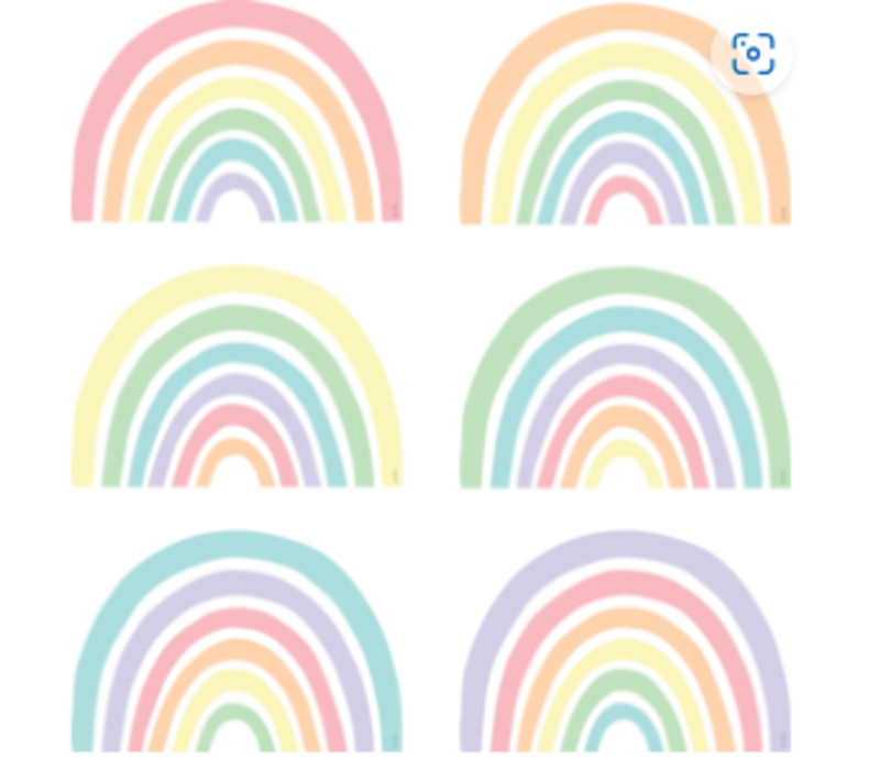 Pastel Pop Rainbows Accents*