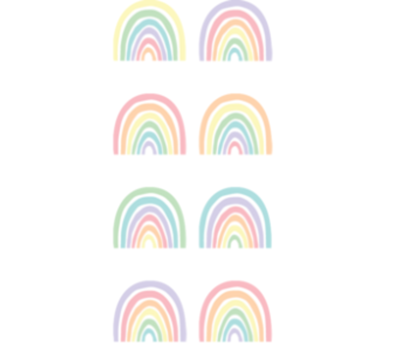 Pastel Pop Rainbows Mini Stickers*
