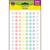 Pastel Pop Circles  Mini Stickers  Valu Pack