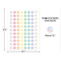 Pastel Pop Circles  Mini Stickers  Valu Pack