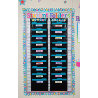 Black 10 Pocket File Storage Pocket Chart*
