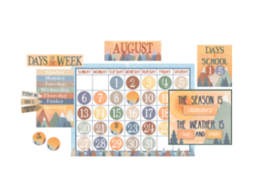 Teacher Created Resources Moving Mountains Calendar Bulletin Board