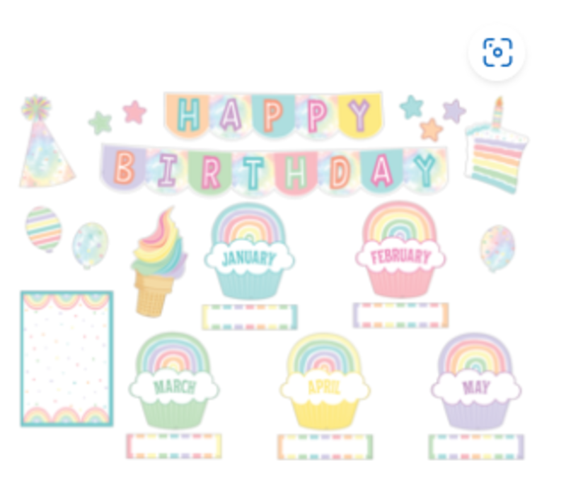 Pastel Pop Positive Happy Birthday Mini Bulletin Board Set