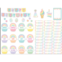 Pastel Pop Positive Happy Birthday Mini Bulletin Board Set