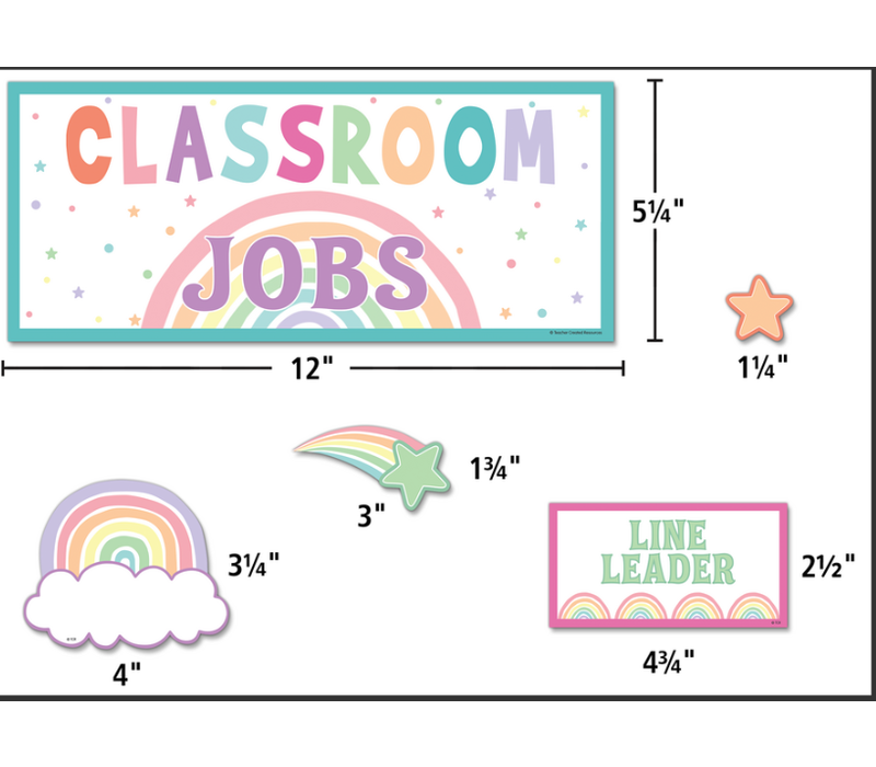 Pastel  Pop Positive Classroom Jobs  Mini Bulletin Board Set