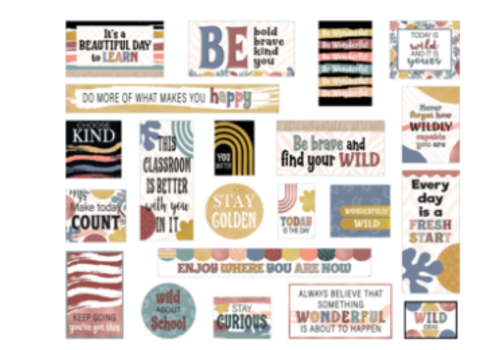 Teacher Created Resources Wonderfully Wild Mini Bulletin Board Set*