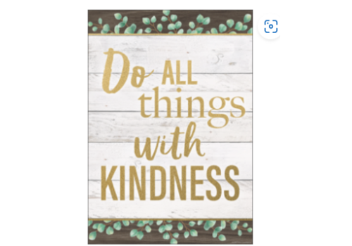 Teacher Created Resources Do All Things With Kindness Positive Poster* Teacher Created Resources Do All Things With Kindness Positive Poster*