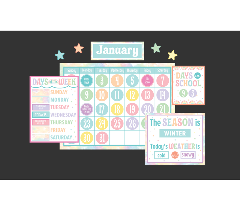 Pastel Pop Calendar Bulletin Board