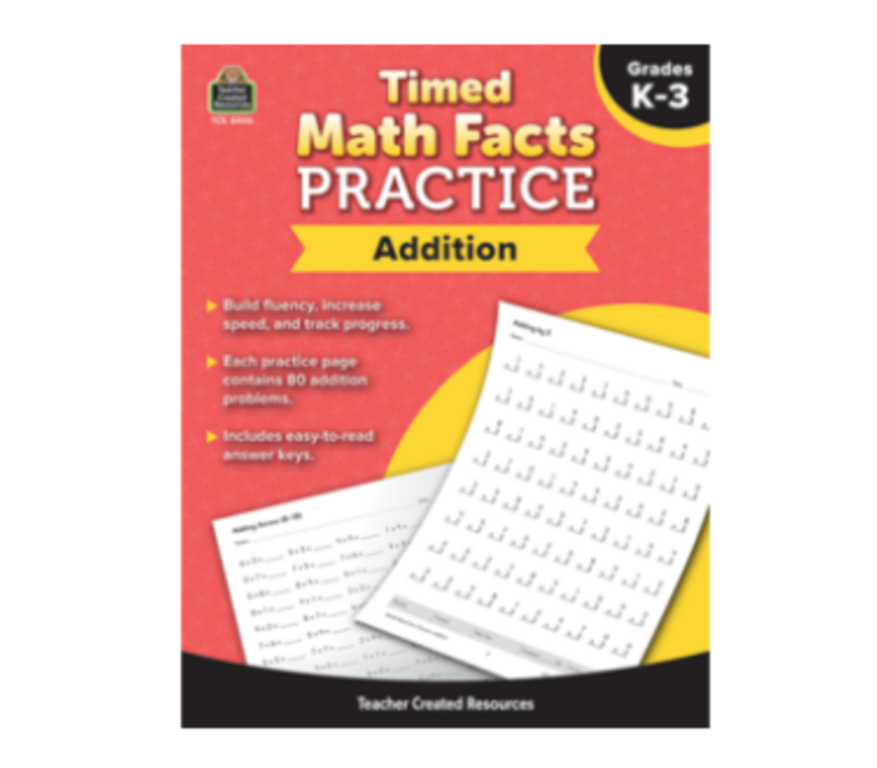 Timed Math Facts Practice:  Addition*