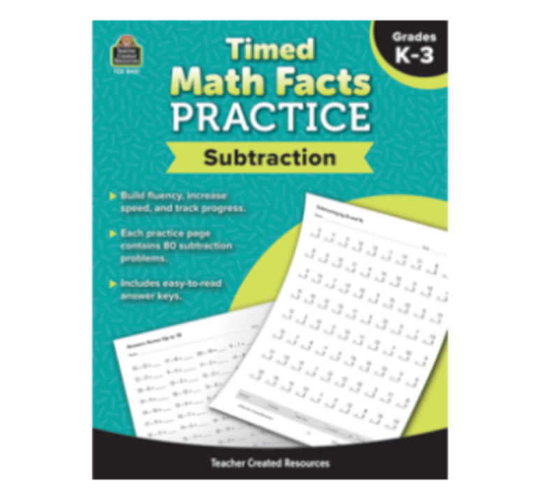 Timed Math Facts Practice:  Subtraction*