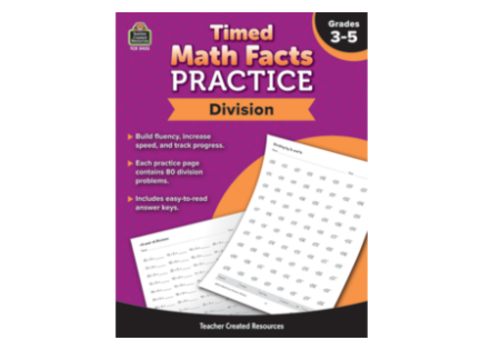 Teacher Created Resources Timed Math Facts Practice:  Division *