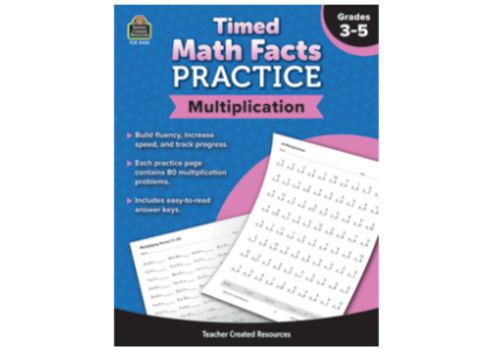 Teacher Created Resources Timed Math Facts Practice:  Multiplication