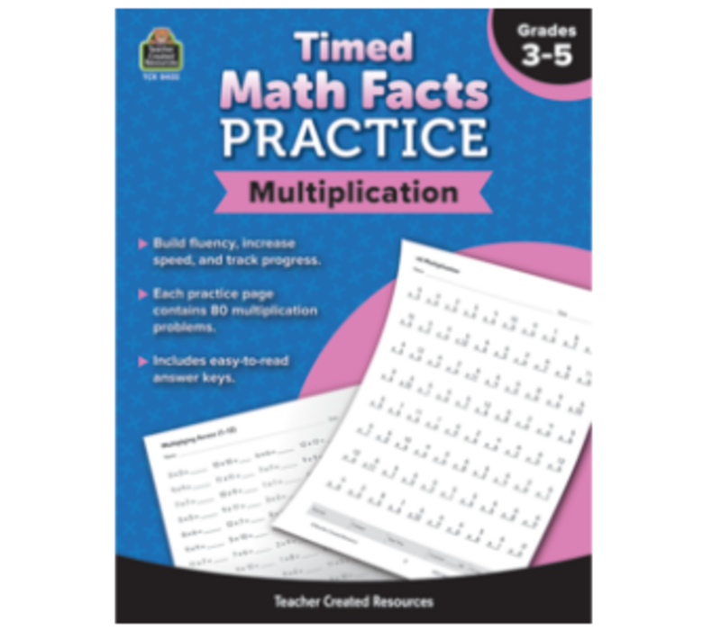 Timed Math Facts Practice:  Multiplication