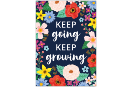 Teacher Created Resources Keep Going, Keep Growing Positive Poster*