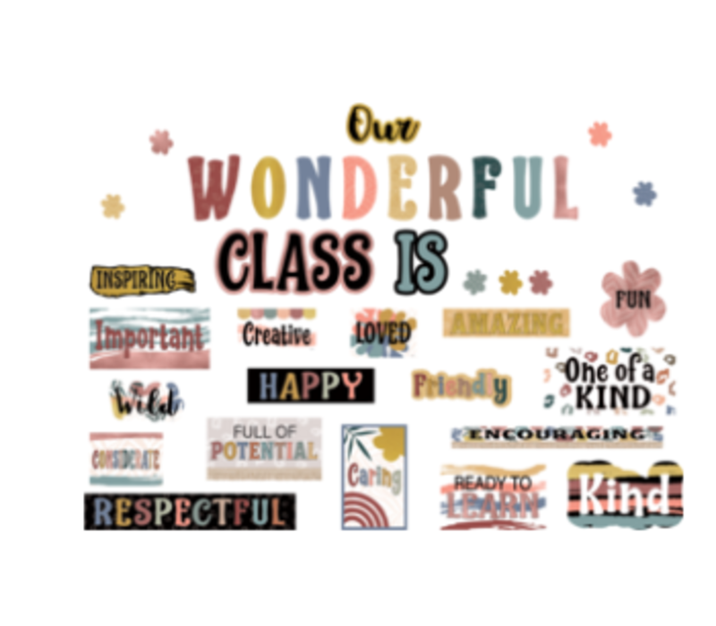 Wonderfully Wild Our Wonderful Class Mini Bulletin Board Set*
