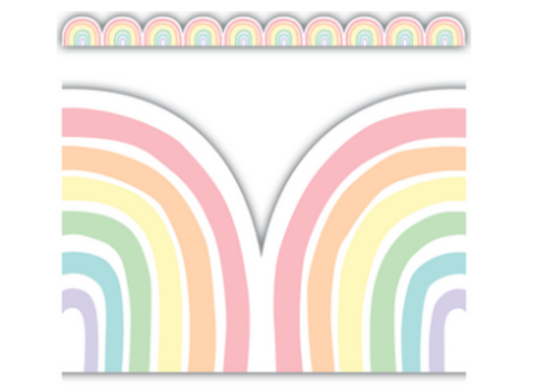 Teacher Created Resources Pastel Pop Rainbow  Border Trim