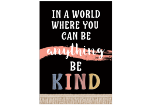 Teacher Created Resources In a World Where You Can Be Anything Be Kind Poster