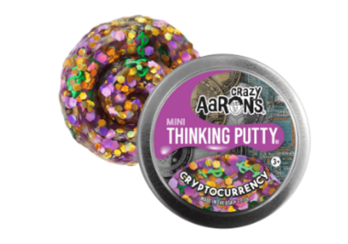 Crazy Aaron's Mini Sunshine Thinking Putty - Cryptocurrency Mini Tins