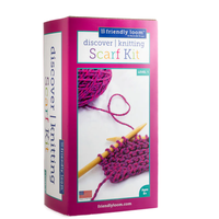 Friendly Loom Discover Knitting: Scarf Kit-pink*