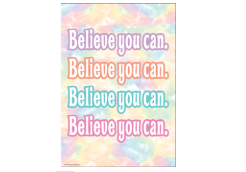 Teacher Created Resources Believe You Can Positive Poster*