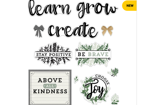 Carson Dellosa Farmhouse Motivational Signs Bulletin Board Set* Carson Dellosa Farmhouse Motivational Signs Bulletin Board Set*