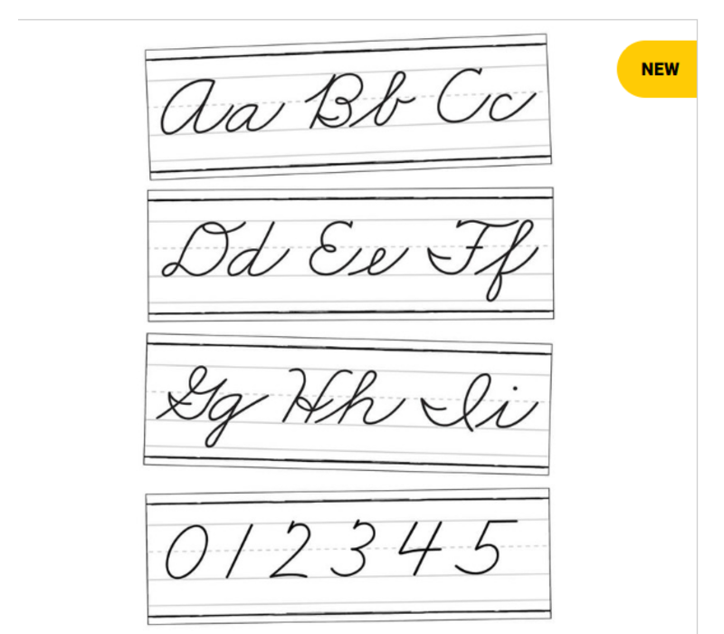 Farmhouse Alphabet Line: Cursive Bulletin Board Set- Grade 2-5