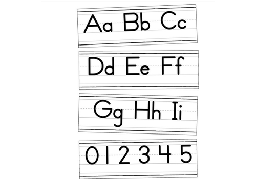 Carson Dellosa Farmhouse Alphabet Line: Manuscript Bulletin Board Set- Grade PK - 2