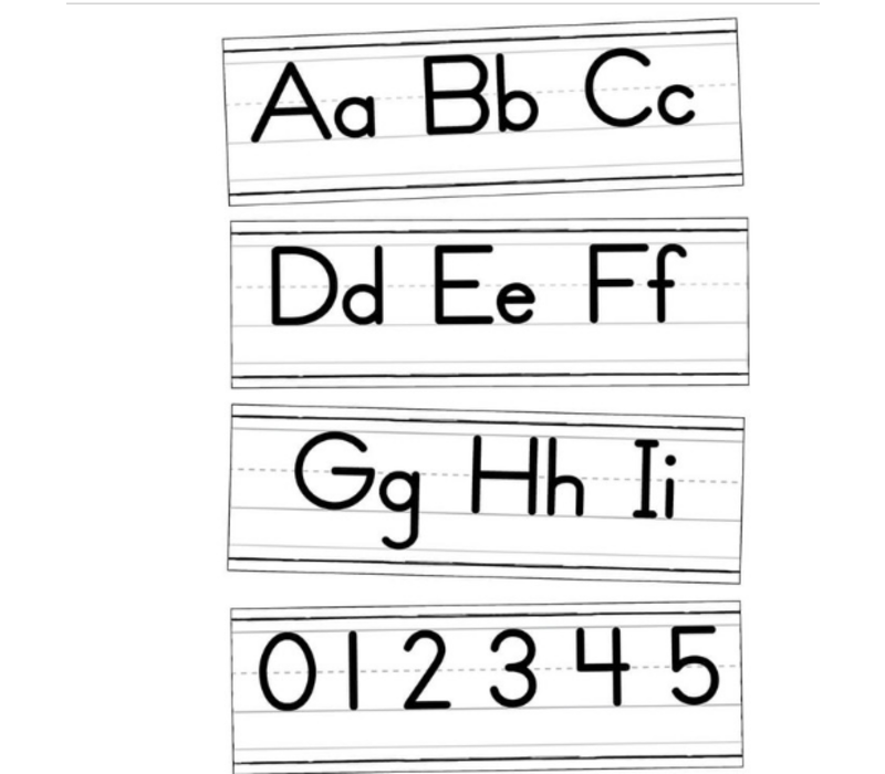 Farmhouse Alphabet Line: Manuscript Bulletin Board Set- Grade PK - 2