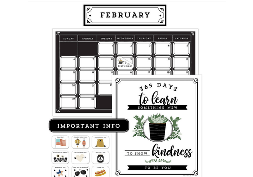 Carson Dellosa Farmhouse Calendar Bulletin Board Set*